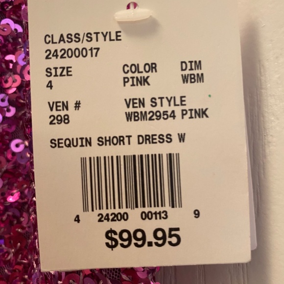 Jules & Cleo Brand New Pink Sequin Dress - 4 - Picture 4 of 6
